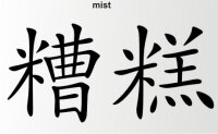 Aufkleber China Zeichen Mist Chinazeichen Sticker