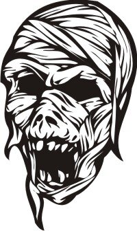 Totenkopf Wandtattoo, Skull Walltattoo MO22