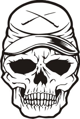 Totenkopf Wandtattoo, Skull Walltattoo MO23