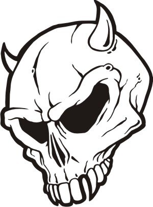 Totenkopf Wandtattoo, Skull Walltattoo MO24