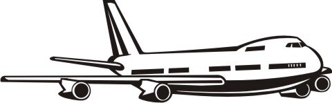 Jetliner Wandtattoo, Flugzeug Walltattoo, Wandaufkleber