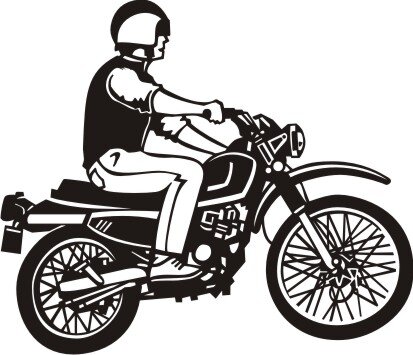 Motorrad Wandtattoo, Motorbiker Wandaufkleber MO01