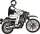 Motorrad Wandtattoo, Motorbiker Wandaufkleber MO01