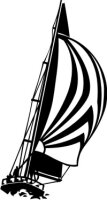 MO03 Segelboot Wandtattoo, Schiff Walltattoo Sailboat als Wandaufkleber