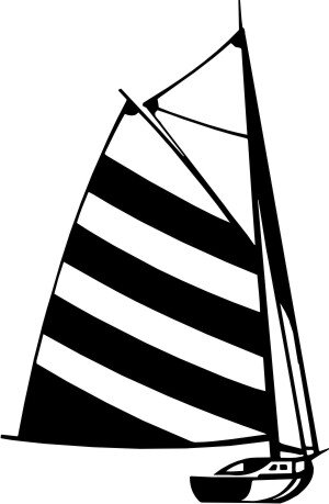 MO04 Segelboot Wandtattoo, Schiff Walltattoo Sailboat als Wandaufkleber