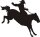 Rodeo Wandtattoo Western Wandaufkleber Reiter mit Pferd