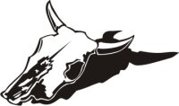 Cow Skull Wandtattoo Western Rindersch&auml;del Kuh Totenkopf Wandaufkleber