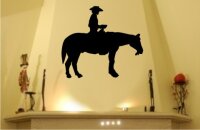 MO01 Pferd und Cowboy Wandtattoo Pferd und Reiter Wandaufkleber