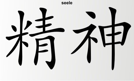 Seele China Zeichen Aufkleber Chinazeichen Sticker