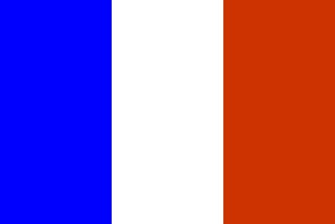 Aufkleber Landesfahne Flagge Frankreich f&uuml;rs Auto