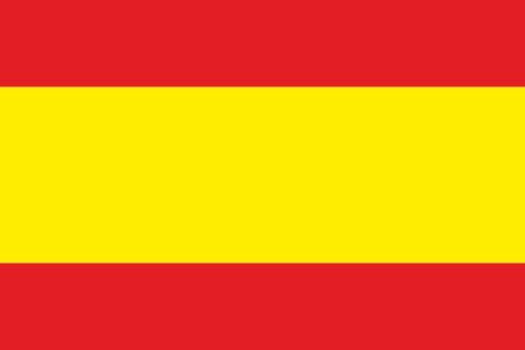 Die spanische Flagge zum Aufkleben aufs Fahrzeug