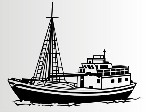 Fisch Trawler Aufkleber