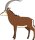 Antilope Wandtattoo mit Digitaldruck 