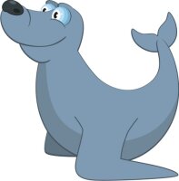 Seelöwe Wandtattoo mit Digitaldruck