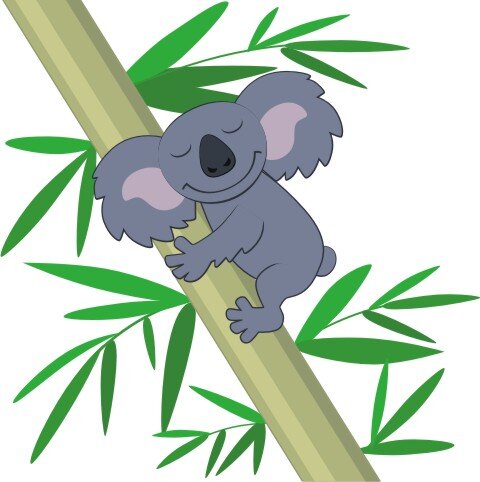 Koala Wandtattoo mit Digitaldruck 