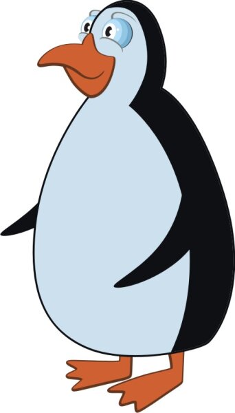 Penguin Wandtattoo mit Digitaldruck 