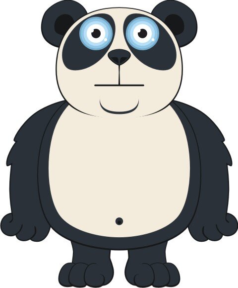 Panda Wandtattoo mit Digitaldruck 