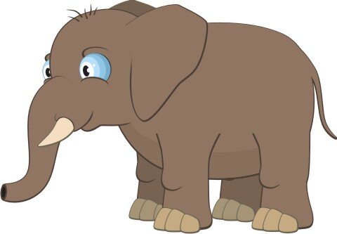 Elefant Wandtattoo mit Digitaldruck 