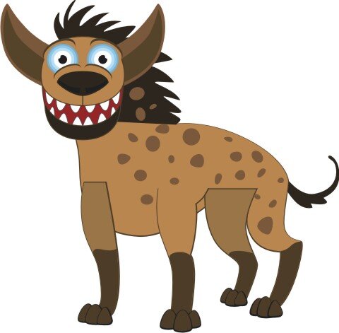 Hyäne Wandtattoo mit Digitaldruck 
