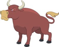 Stier Wandtattoo mit Digitaldruck