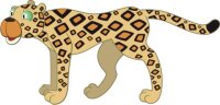 Gepard Wandtattoo mit Digitaldruck