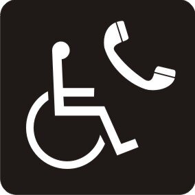 Aufkleber Piktogramm Behindertengerechte Telefonzelle