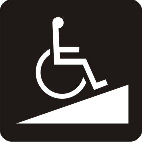 Aufkleber Piktogramm Rollstuhlrampe