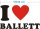 Ich liebe Ballett - I love ballett Aufkleber