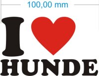 Ich liebe Hunde - I love hunde Aufkleber