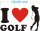 Ich liebe Golf - I love golf Aufkleber