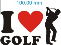 Ich liebe Golf - I love golf Aufkleber MO02