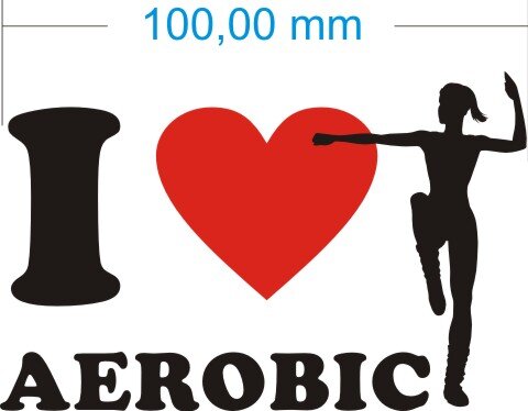 Ich liebe Aerobic - I love aerobic Aufkleber