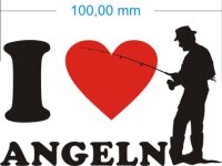 Ich liebe Angeln - I love Angeln Aufkleber