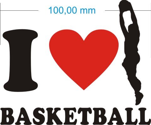 Ich liebe Basketball - I love basketball Aufkleber