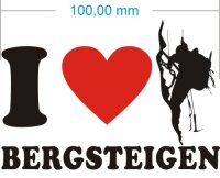 Ich liebe Bergsteigen - I love Bergsteigen Aufkleber