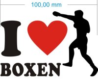 Ich liebe Boxen - I love boxen Aufkleber