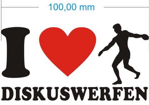 Ich liebe Diskuswerfen - I love diskuswerfen Aufkleber