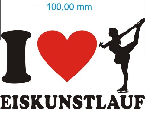 Ich liebe Eiskunstlauf - I love eiskunstlauf Aufkleber