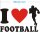 Ich liebe Football - I Love Football Aufkleber