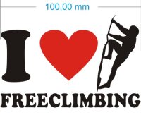 Ich liebe Freeclimbing - I Love Freeclimbing Aufkleber