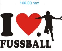 Ich liebe Fussball - I Love Fussball Aufkleber