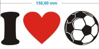 Ich liebe Fussball - I Love Fussball Aufkleber MO03