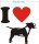 Ich liebe mein Bull Terrier - I Love My Bull Terrier Aufkleber