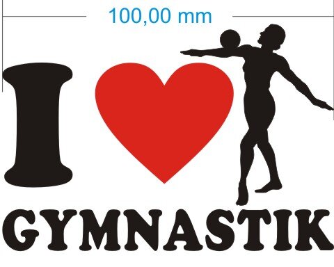 Ich liebe Gymnastik - I Love Gymnastik Aufkleber