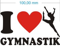 Ich liebe Gymnastik - I Love Gymnastik Aufkleber MO02
