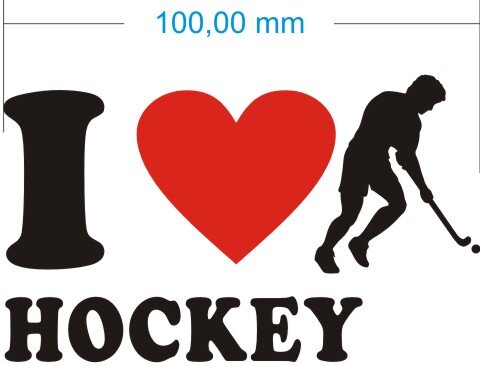 Ich liebe Hockey - I Love Hockey Aufkleber