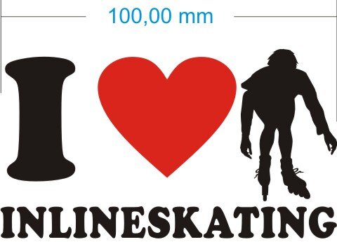 Ich liebe Inlineskating - I Love Inlineskating Aufkleber