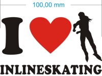 Ich liebe Inlineskating - I Love Inlineskating Aufkleber...