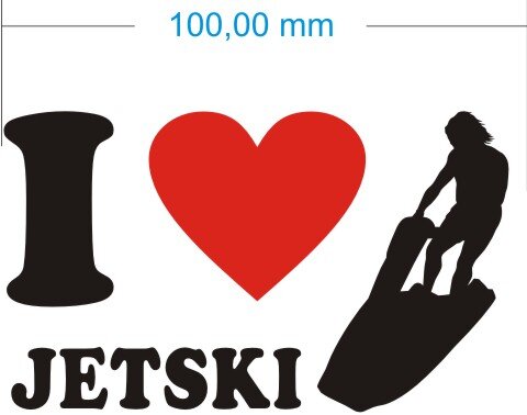 Ich liebe Jetski - I Love Jetski Aufkleber