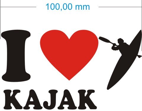 Ich liebe Kajak - I Love Kajak Aufkleber